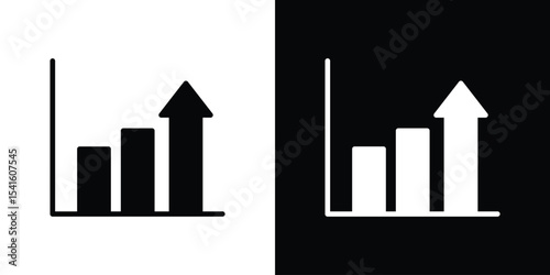 Growing graph icon Vector scalable graphics