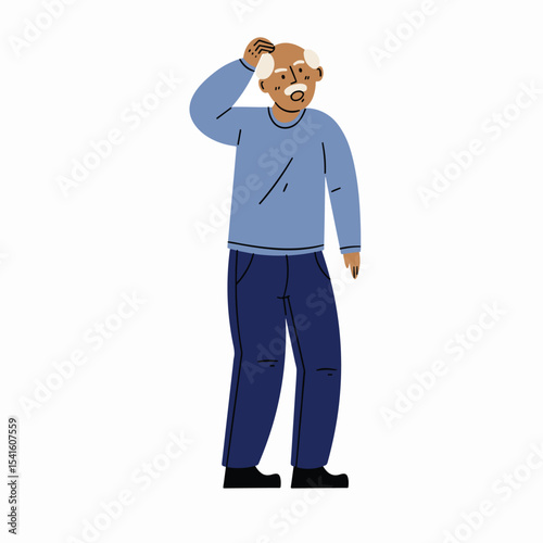 standing grandfather vector