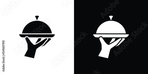 Hand holding tray icon Vector scalable graphics