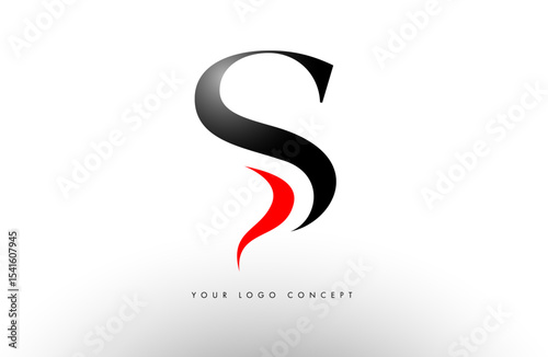 Elegant Letter S logo with curved lined and creative design vector. S icon Logo design