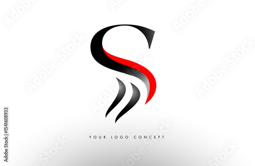 Elegant Letter S logo with curved lined and creative design vector. S icon Logo design