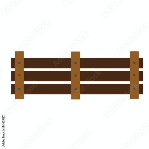 wooden house fence vector