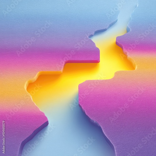 Abstract Thermal Heat Pattern with Purple Pink Yellow Blue Gradient