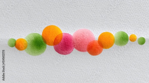 Abstract Watercolor Circles on Textured Background