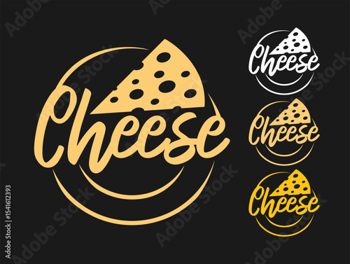 cheese logo vector modern vintage organic dairy labels