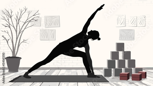 woman doing yoga exercise