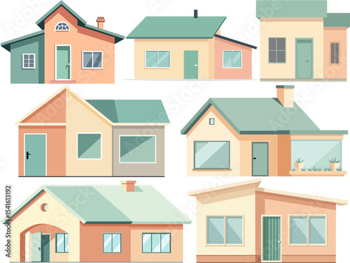 Set of line icons related to home, flat, property, building, city, town, key, moving, location, house, Editable stroke. Vector illustration