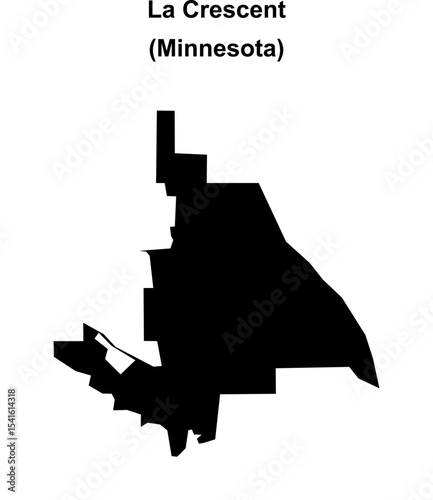 La Crescent (Minnesota) blank outline map
