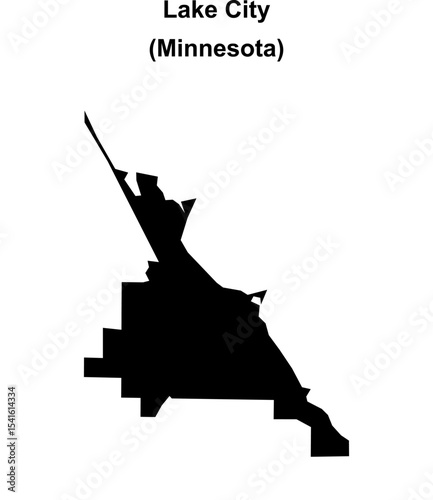 Lake City (Minnesota) blank outline map