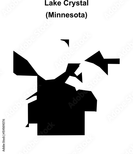 Lake Crystal (Minnesota) blank outline map