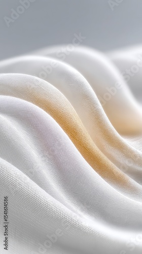 Abstract White and Beige Fabric Texture with Subtle Waves