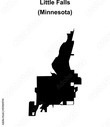Little Falls (Minnesota) blank outline map