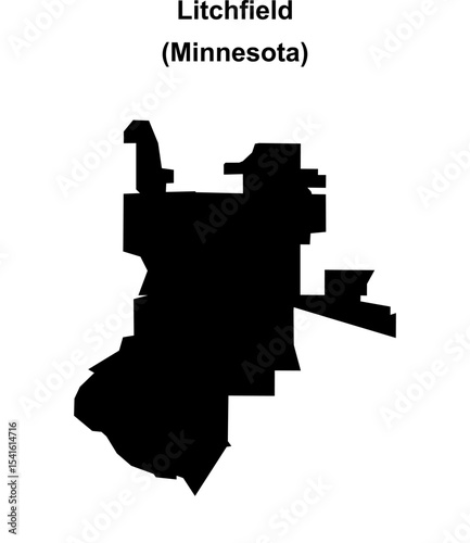Litchfield (Minnesota) blank outline map