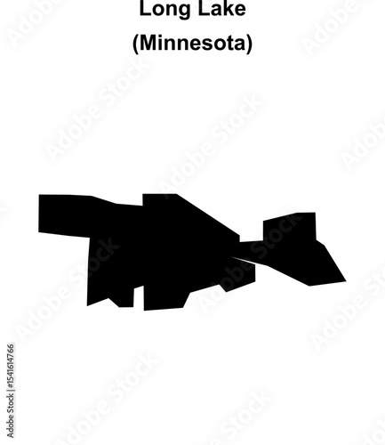 Long Lake (Minnesota) blank outline map