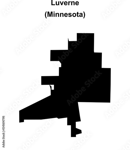 Luverne (Minnesota) blank outline map