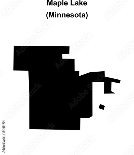 Maple Lake (Minnesota) blank outline map