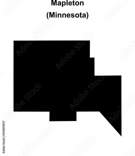 Mapleton (Minnesota) blank outline map