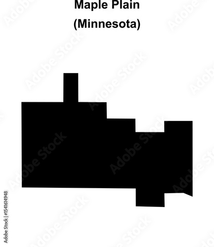 Maple Plain (Minnesota) blank outline map