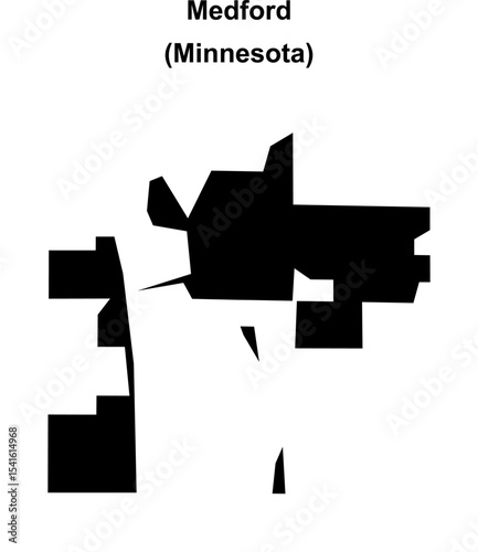 Medford (Minnesota) blank outline map