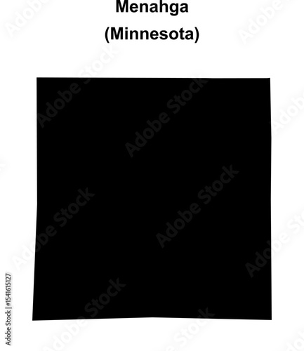 Menahga (Minnesota) blank outline map