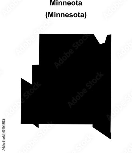 Minneota (Minnesota) blank outline map