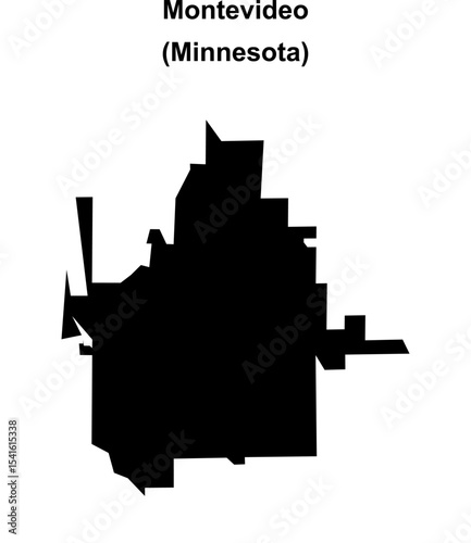 Montevideo (Minnesota) blank outline map