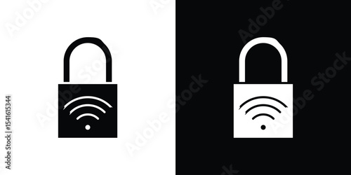 Nfc lock icon Vector scalable graphics