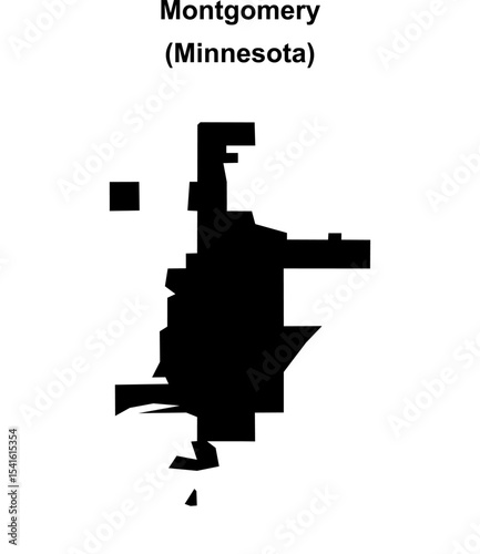 Montgomery (Minnesota) blank outline map