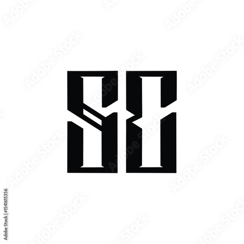 SC monogram logo design letter text name symbol monochrome logotype alphabet character simple logo