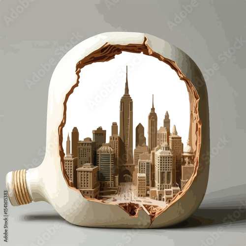 mini city within bottle