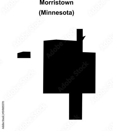 Morristown (Minnesota) blank outline map