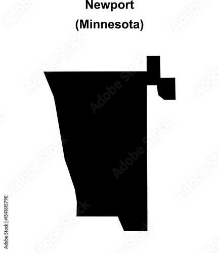 Newport (Minnesota) blank outline map