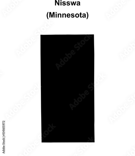 Nisswa (Minnesota) blank outline map