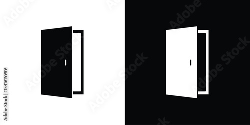 Open door icon Vector scalable graphics