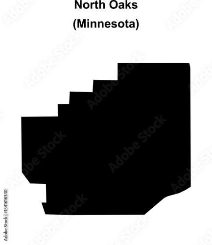 North Oaks (Minnesota) blank outline map