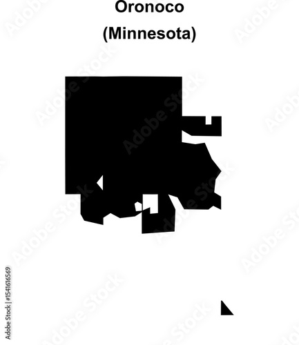 Oronoco (Minnesota) blank outline map