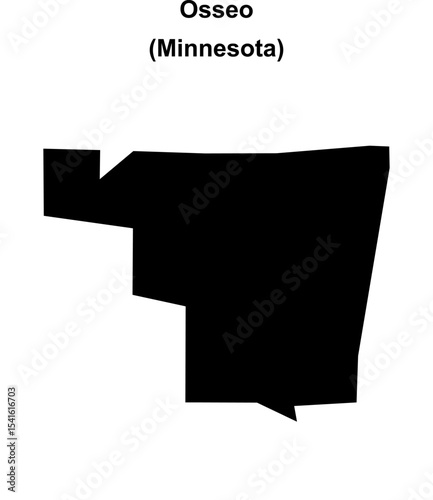 Osseo (Minnesota) blank outline map