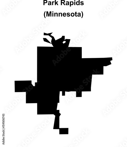 Park Rapids (Minnesota) blank outline map