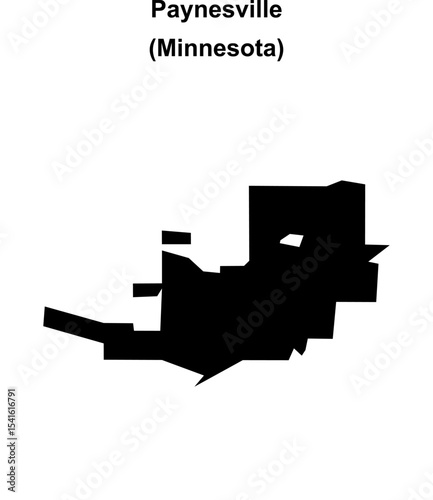 Paynesville (Minnesota) blank outline map