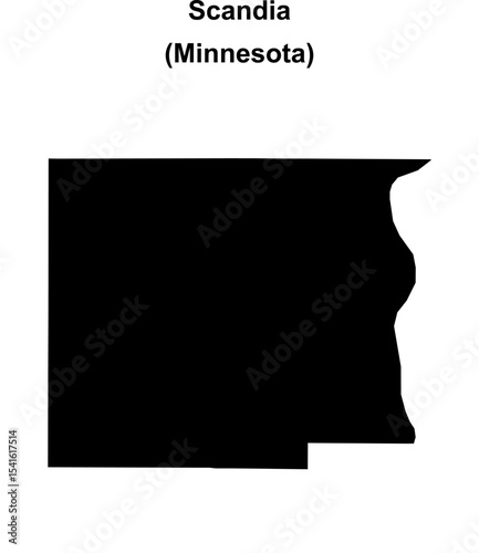 Scandia (Minnesota) blank outline map