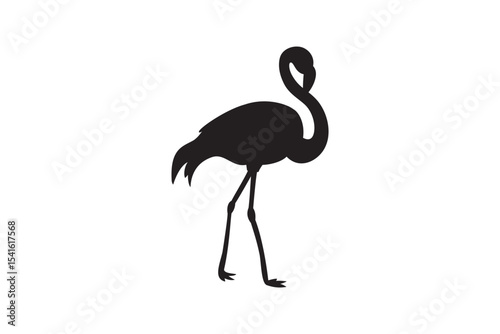 silhouette of a flamingo imag...