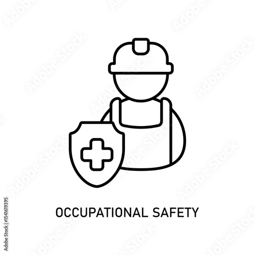 Icon a occupational safety, isolated against a clean background.