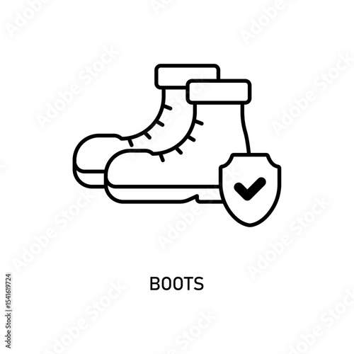 Icon a boots, isolated against a clean background.