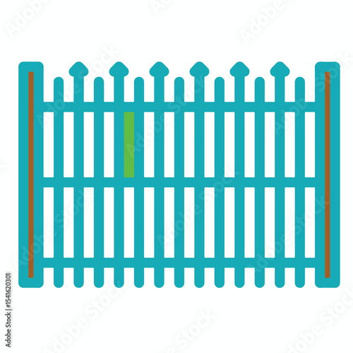 wooden house fence vector