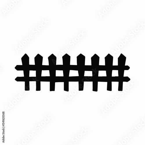 wooden house fence vector