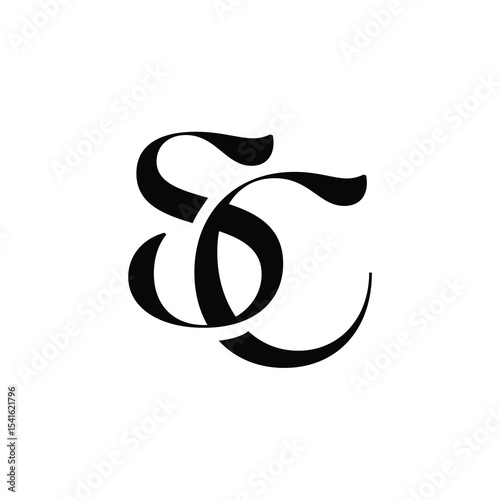 SC monogram logo design letter text name symbol monochrome logotype alphabet character simple logo