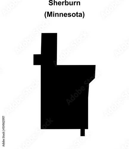 Sherburn (Minnesota) blank outline map