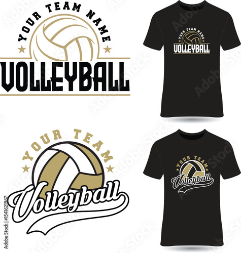 Volleyball T shirt Design Bundle, Vector Volleyball T shirt design