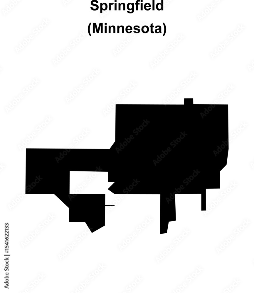 Fototapeta premium Springfield (Minnesota) blank outline map