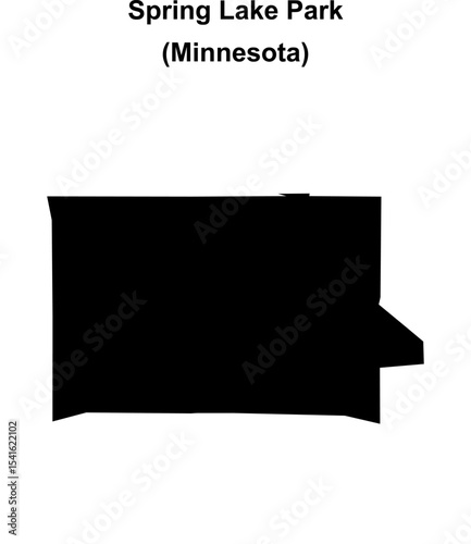 Spring Lake Park (Minnesota) blank outline map